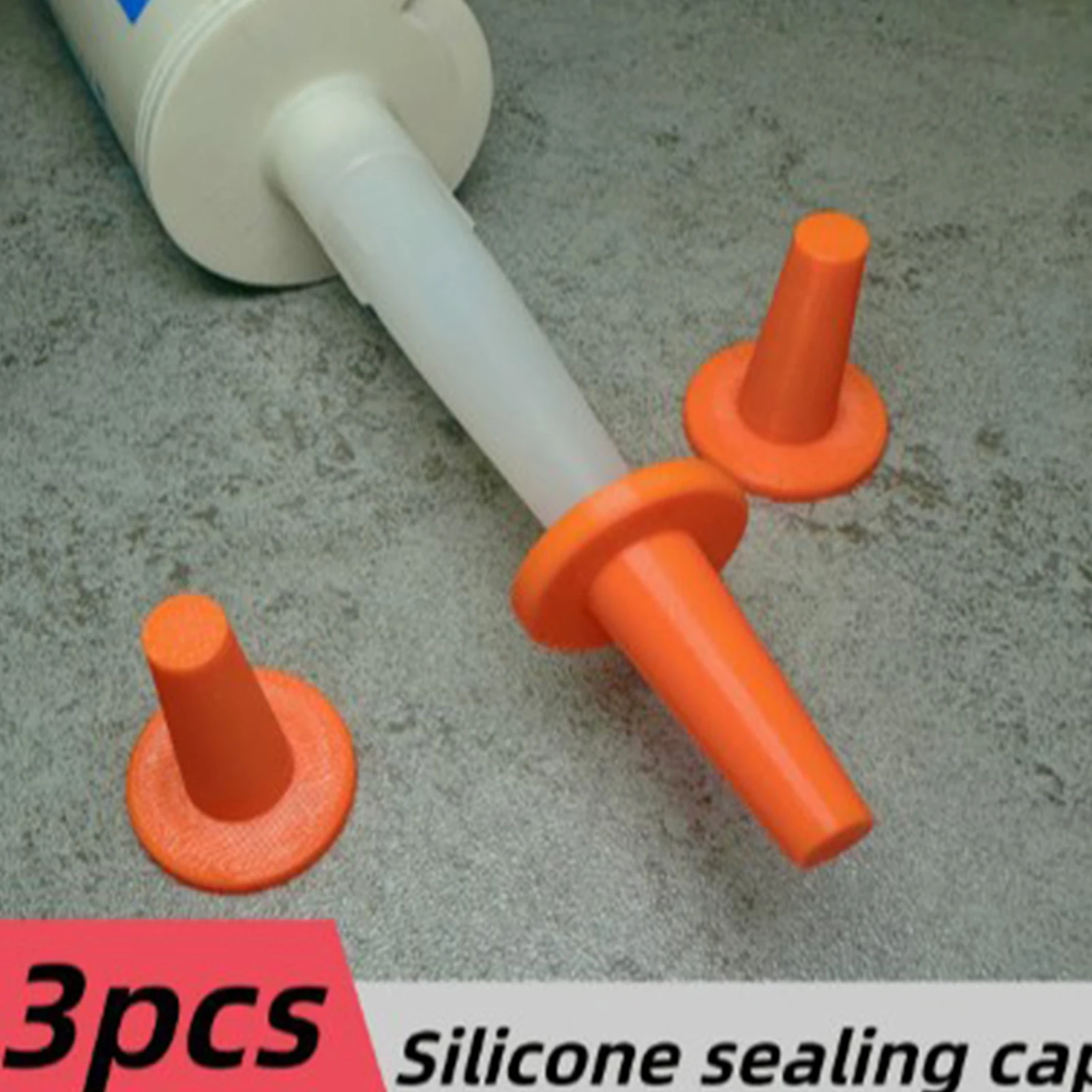 3Pcs Caulk Caps Glass Glue Tip Sealing Caps Glue Mouth Protective Cover Caulking Gun Nozzles Caps Red Caulk Saving Caps Reusable