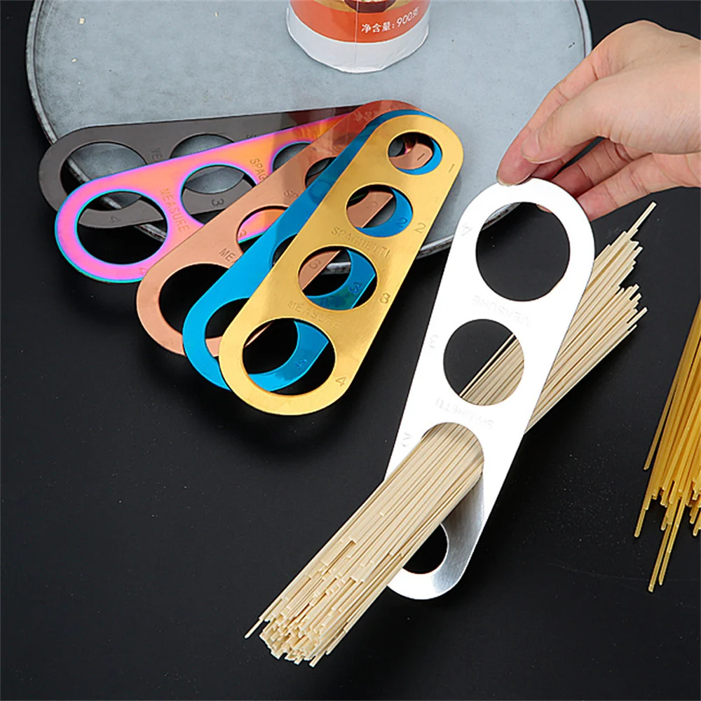 1/3/4/5pcs Stainless Steel Spaghetti Measurer Pasta Noodle Measure Cook Kitchen Cake Ruler Free Measuring Kitchen Tools Gadgets
