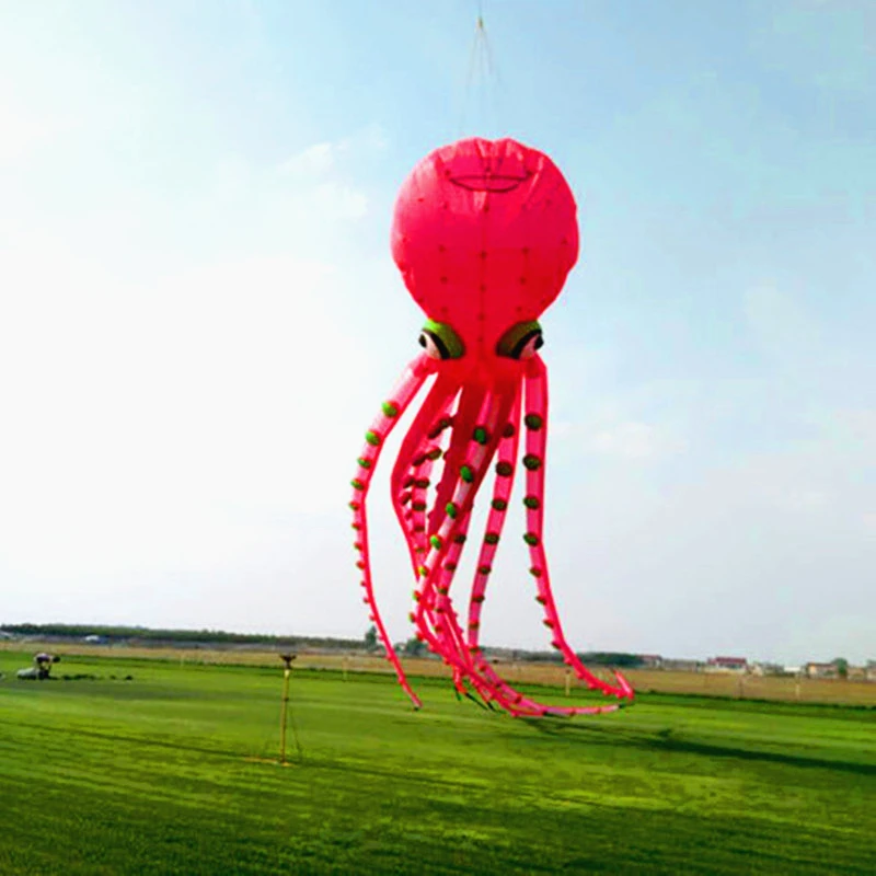 free shipping large octopus kite pendant ripstop nylon fabric alien inflatable 3d kite buggy kitesurf board kite outdoor toys