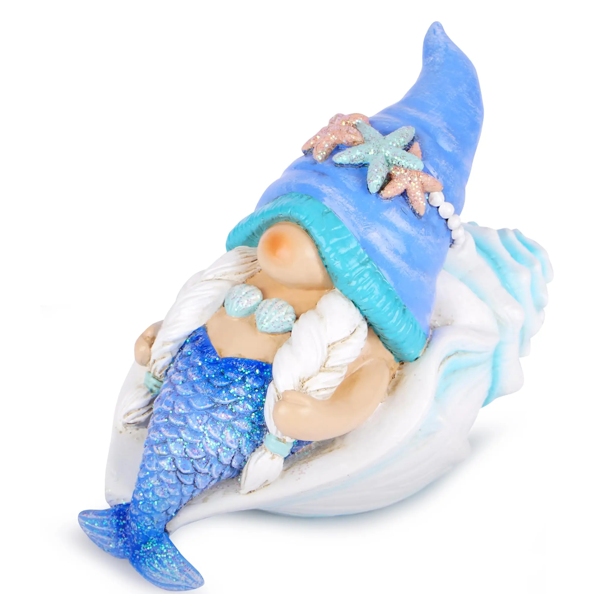 Whimsical Mermaid Gnome Figurine Charming Resin Sculptures for Coastal  Beach Decor Perfect for Garden Bathroom and Home Decor