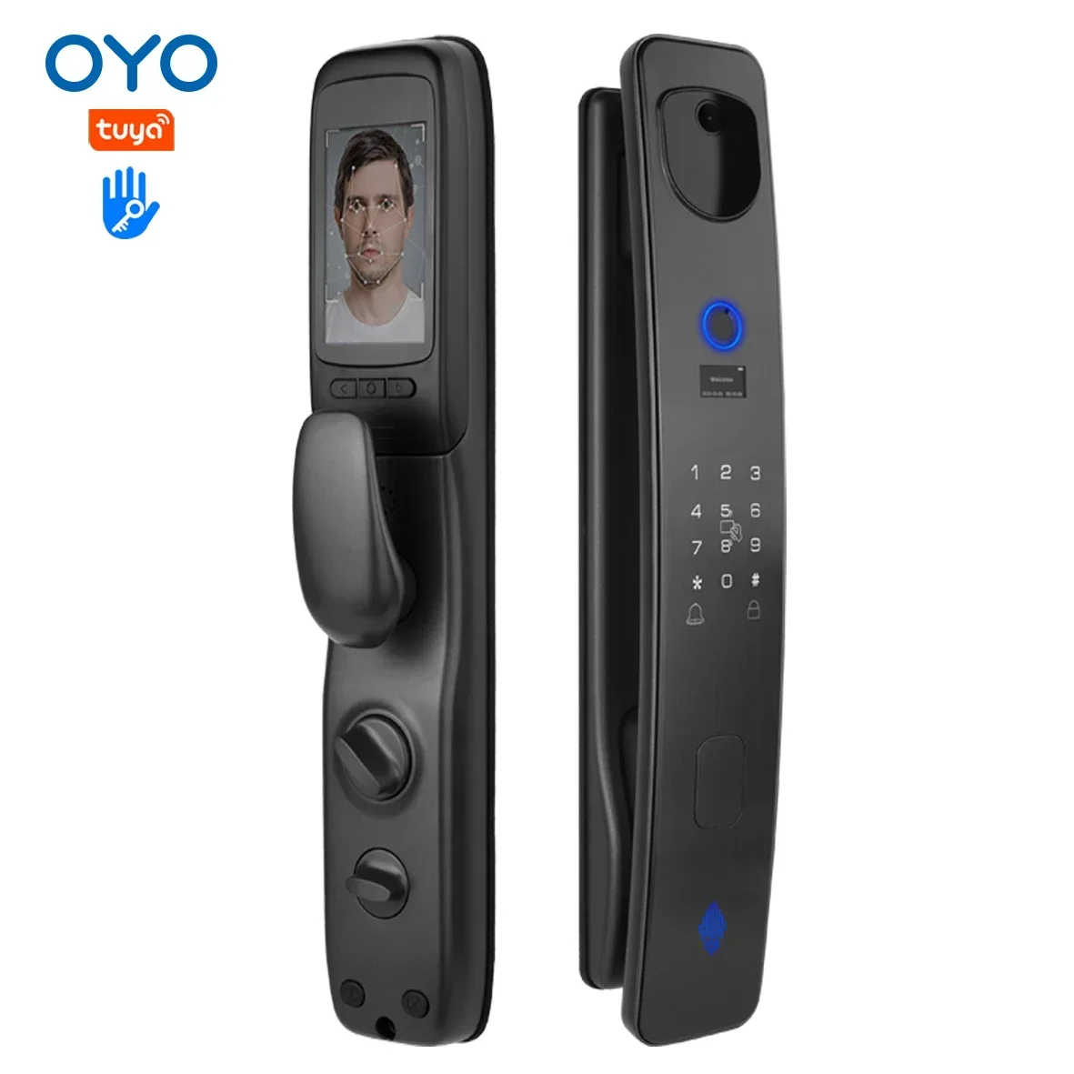 

007 OYO TTlock Digital Doorbell Automatic WiFi Door Lock Biometric Fingerprint Lock Electronic Smart Door Locks With Camera