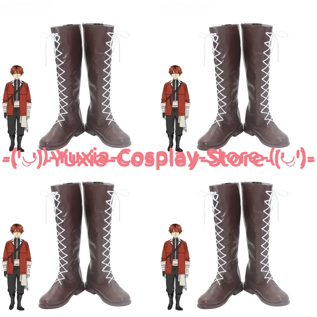 

Юксиакосплей! Frieren: Beyond Journey's End Stark, обувь для косплея, реквизит для персонажей аниме, ботинки из искусственной кожи, костюм для вечеринки на Хэллоуин