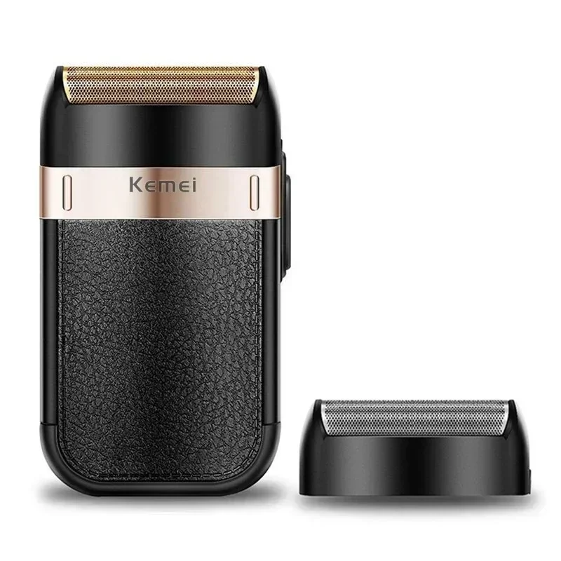 Kemei-男性用充電式電気シェーバー,あごひげシェービングマシン,追加のメッシュを備えたかみそり,ウェットおよびドライ,ハゲ頭