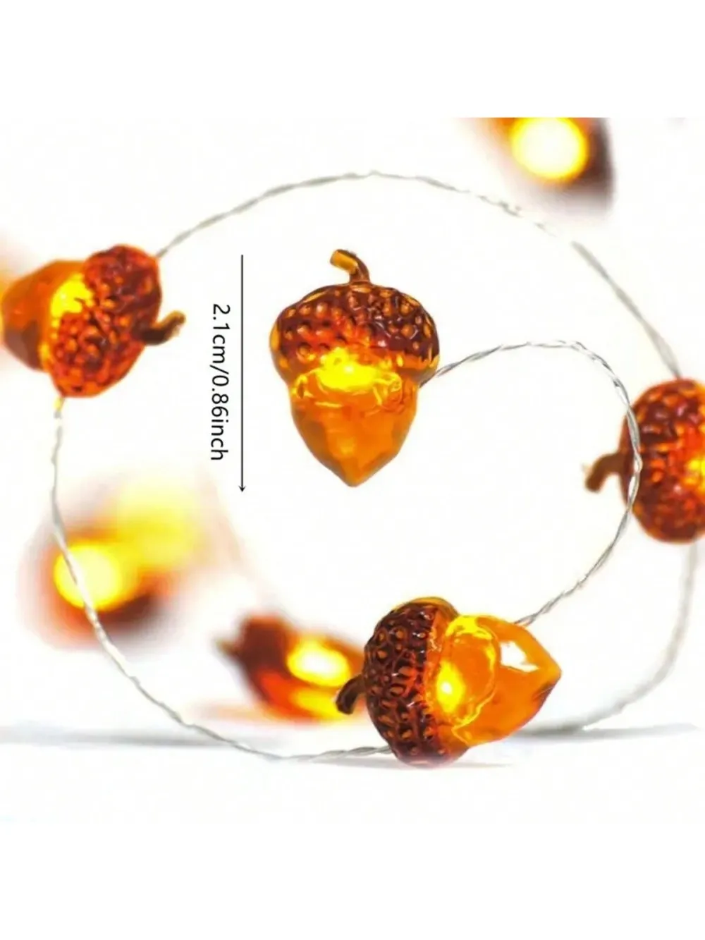 1PC 2M20LED Pinecone Battery Box Light String,suitable for autumn home decor,party,indoor room and holiday corridor decoration