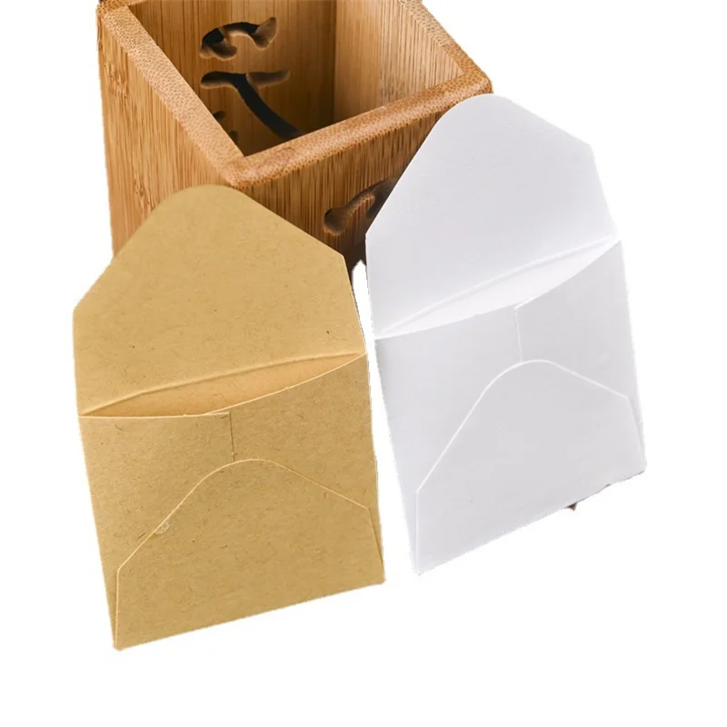 1000Pcs/Lot White Kraft Paper Tea Bag Small Tea Storage Packaging Bag Kraft Paper Sealed Tea Packaging Bag