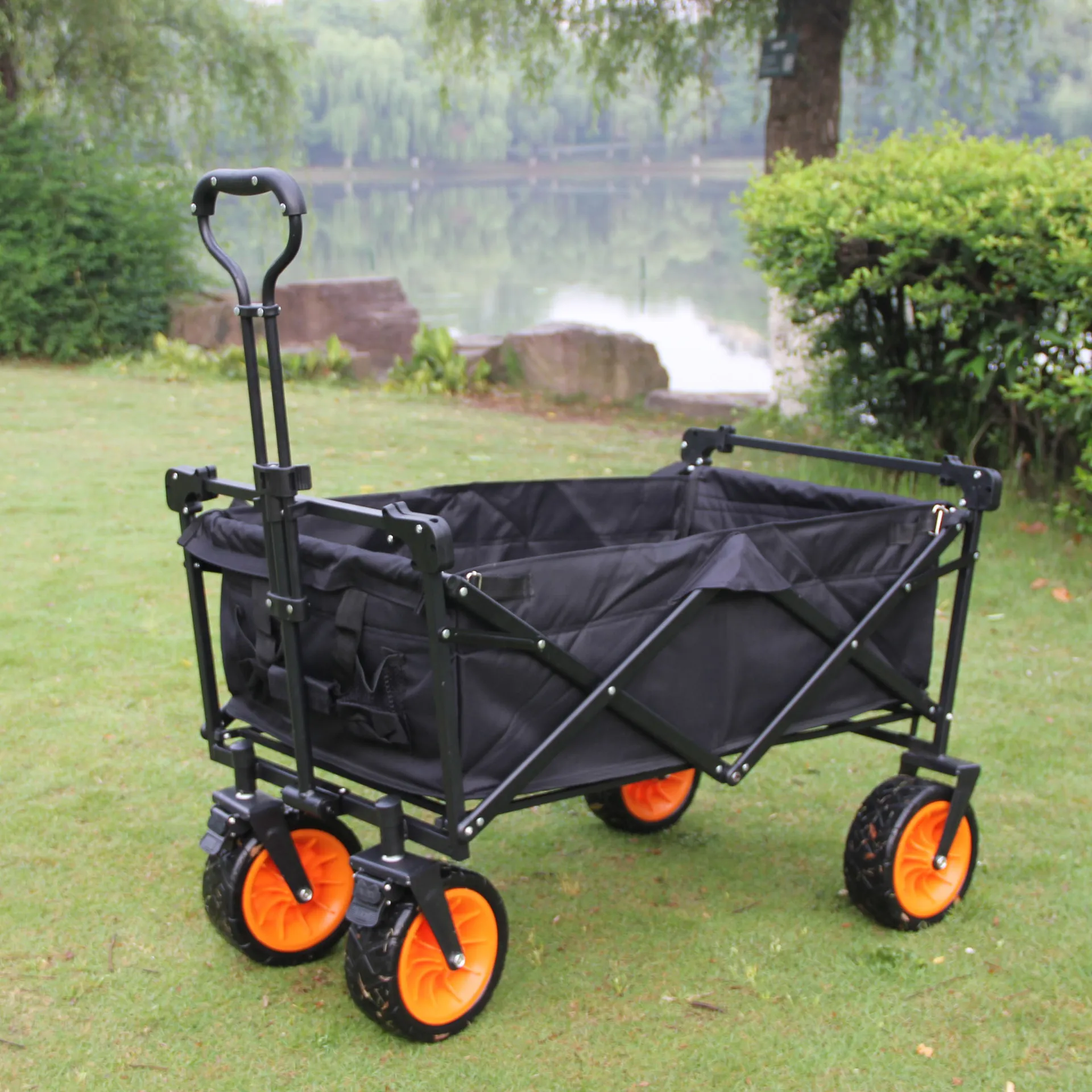 Outdoor Garden Beach Trolley fishing folding Camping Cart Wagon Portable Shopping tour hand luggage Cart Trolleys