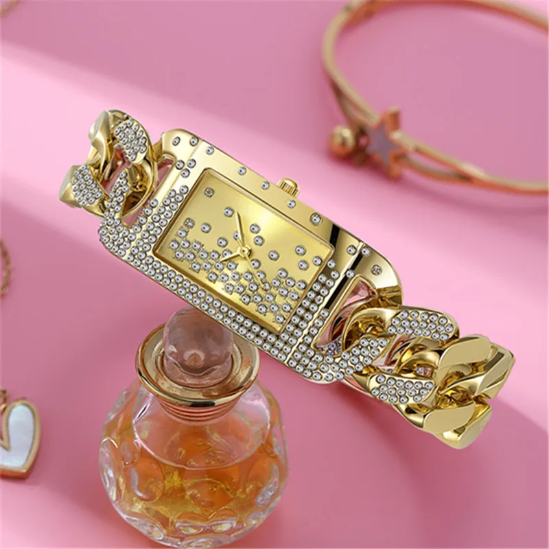 

Lday Famous Brand Watches Women Alloy Band Casual Diamond Bracelets Girls Quartz Vintage Wrist Watch Relogios Feminino Fashions