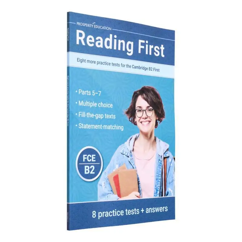 

Чтение на первый восемь больше практических испытаний для Cambridge B2 First 2023, образование процветания, образование процветания 9781915654069