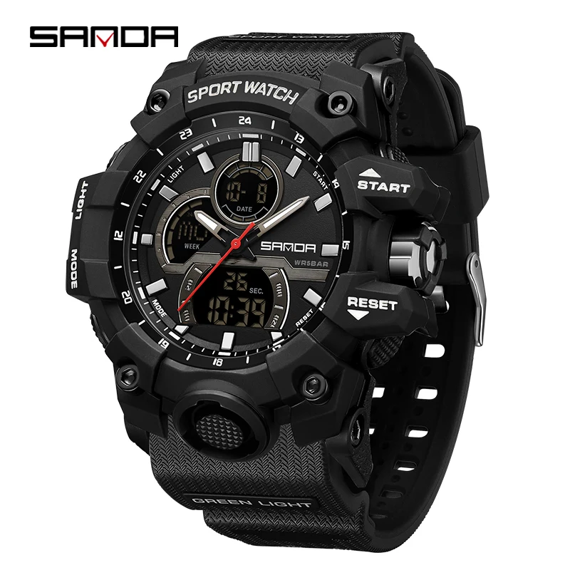 Men's Military Digital Waterproof Quartz Watch