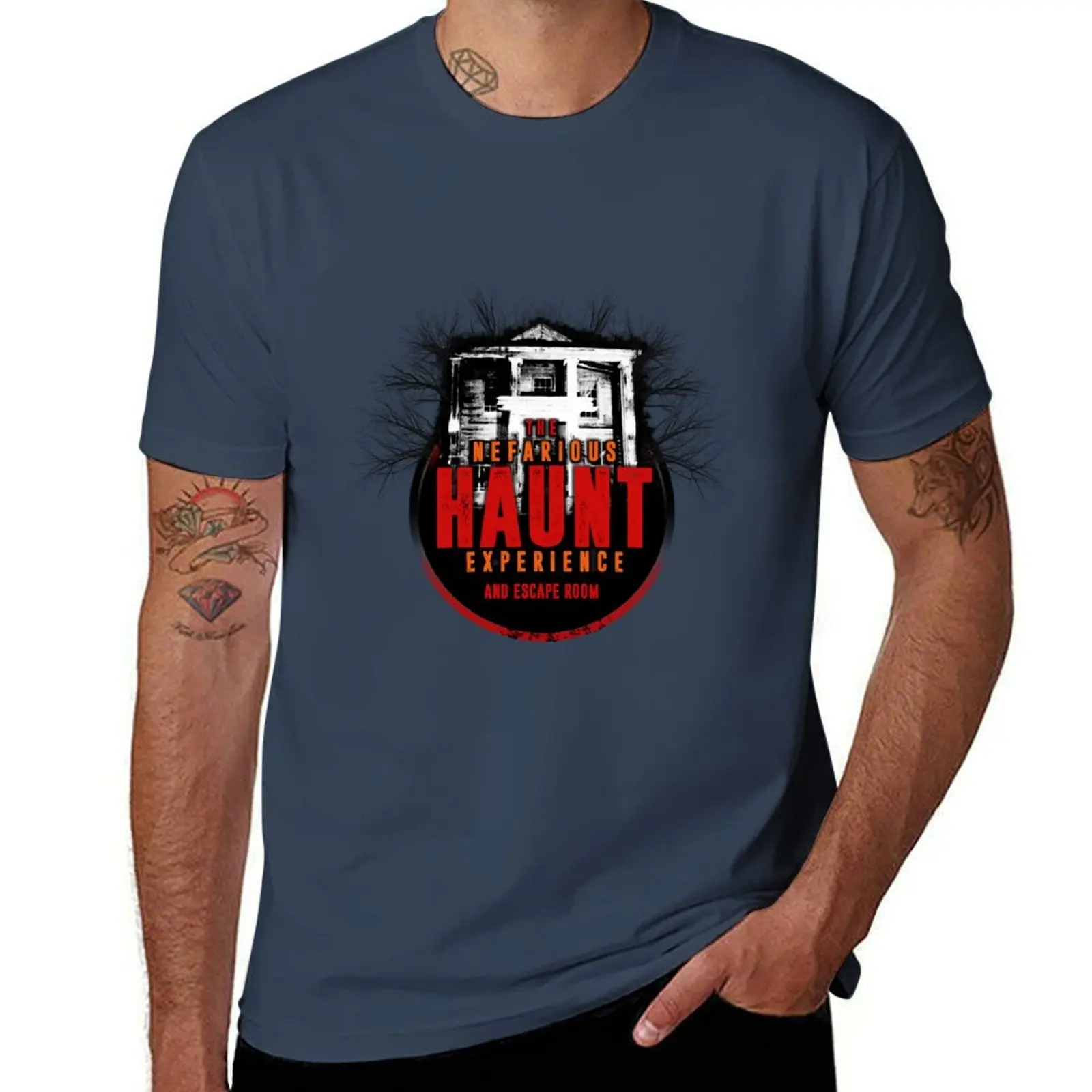 

logo Haunt T-Shirt Modern Print Casual T-Shirt