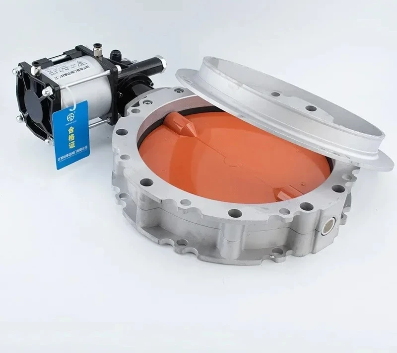 Pneumatic Dust Butterfly Valve Cement Tanker Powder Material Manual Aluminium Alloy Valve DN 150 200 250 300