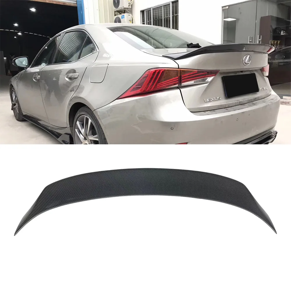 For Lexus IS IS250 IS300 IS350 2014 1015-2019 Car Styling Carbon Fiber FRP Rear Trunk Boot Duck Spoiler Back windshield Wing