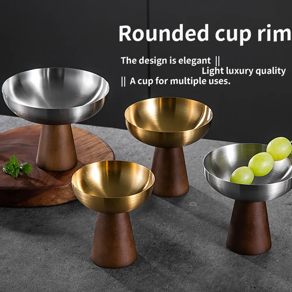 

1 шт./2 шт. десертная чашка из нержавеющей стали-многофункциональная миска для мороженого и фруктового салата, тарелка для закусок для вечеринок и дома