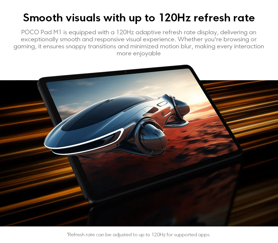 Global Version POCO Pad M1 8GB 256GB Snapdragon 7s Gen 4 12.1'' 2.5k 120Hz Screen 8MP Camera 12000mAh Battery Wifi Tablet PC