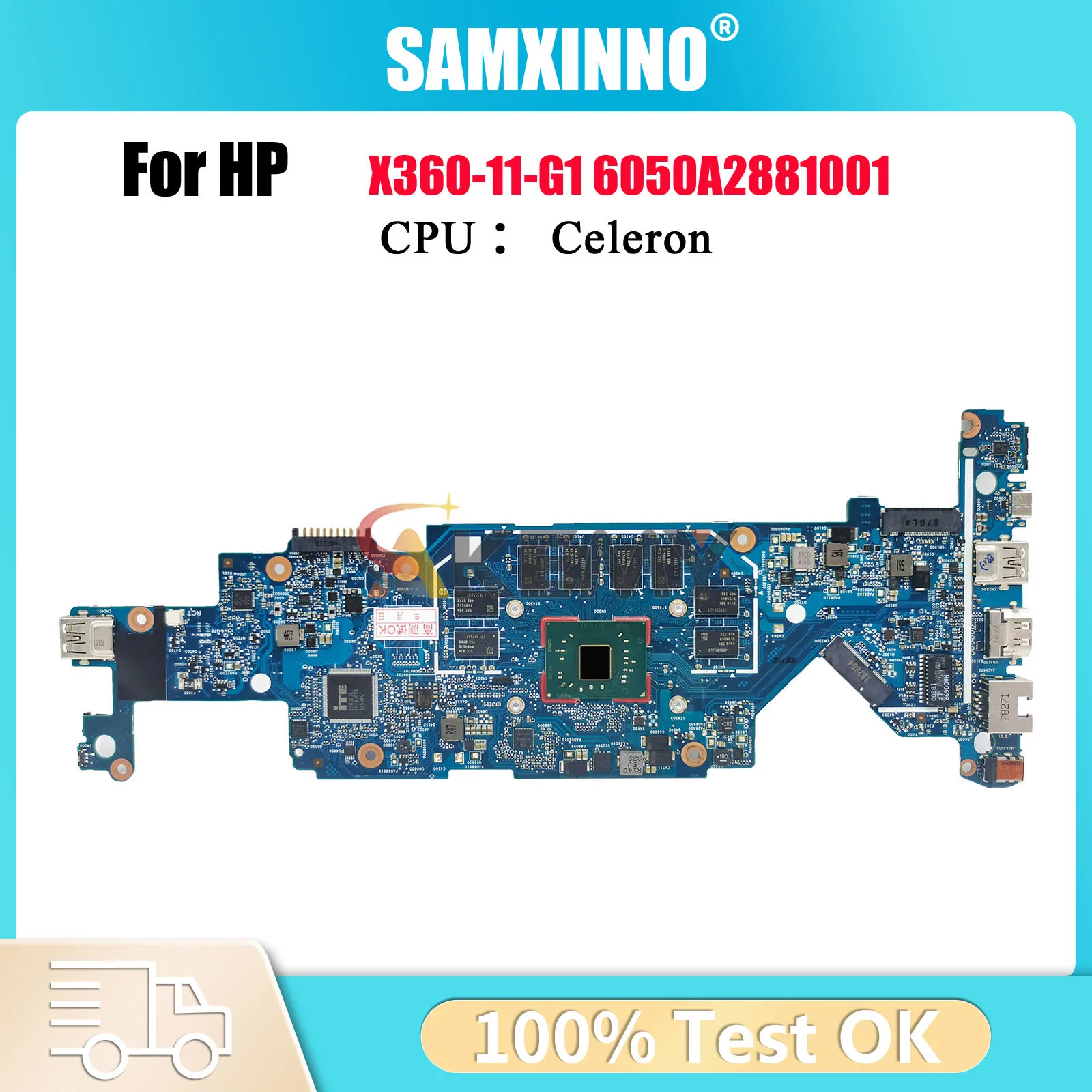 

6050A2881001 для ноутбука HP ProBook X360 11 G1 EE, материнская плата 917103-601 917104-501 с N3450 N4200 4G/8G RAM, 100% полностью протестировано