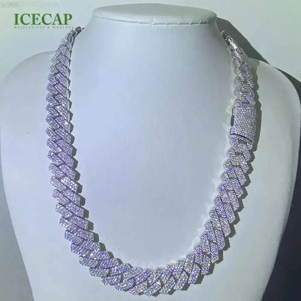 

Роскошное модное ожерелье на заказ из стерлингового серебра 925 пробы, кубинская цепочка d Vvs1, бриллиантовая цепочка Moissaite для мужчин и женщин