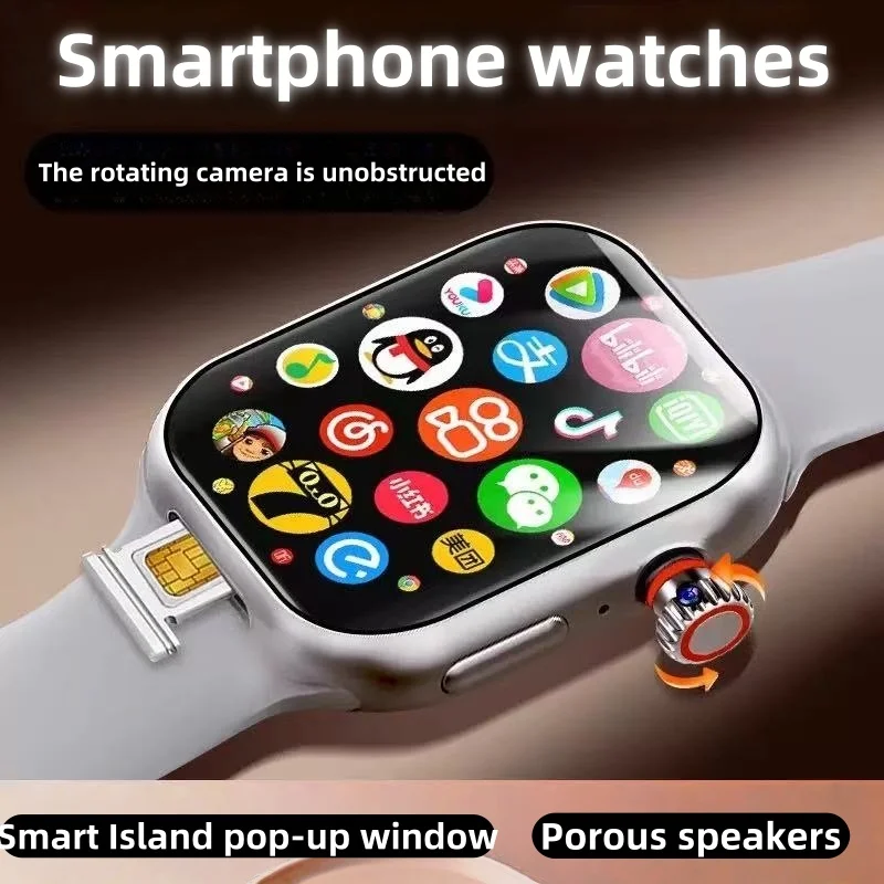 

Умные часы CD20 5G Android 10.0 Умные часы с 180 ° Поворотная камера GPS WIFI HealthSmartwatch