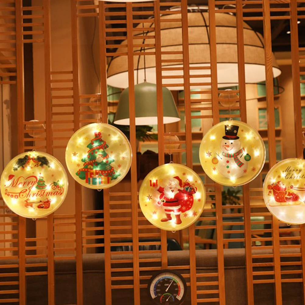

1pc Santa Claus Suction Cup Light Christmas Decoration Xmas Lamp Party Supply Flashing Courtyard Showcase Decorative Lamp Energy