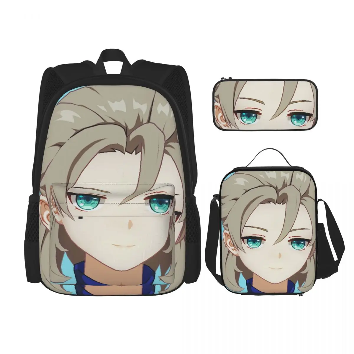 

Smug Albedo Genshin Impact (2) Backpacks Boys Girls Bookbag Students School Bags Kids Rucksack Lunch Bag Pen Bag Three-Piece Set