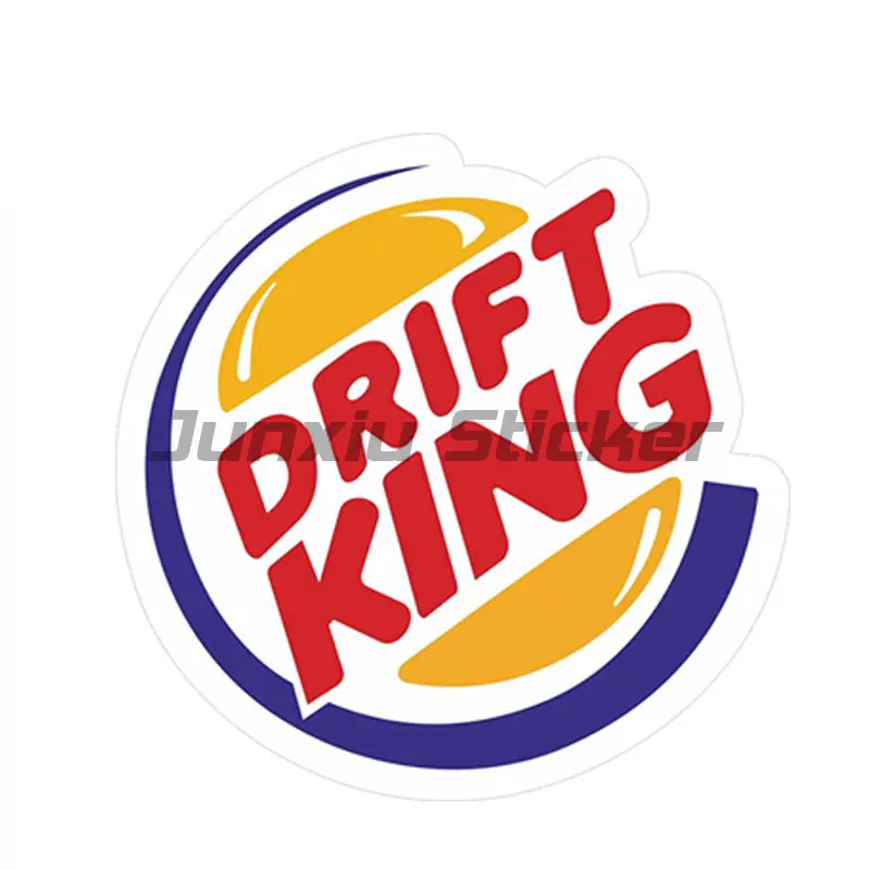 Retro DRIFT KING Spoof Grappige JDM Drift Vinyl Auto Sticker Cover Scratch Decal Motorfietsen Auto Accessoires