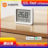 New Xiaomi Mijia Smart temperature humidity sensor 3 Mini Digital Hygrometer Humidity Work Mi Home APP China Region Only