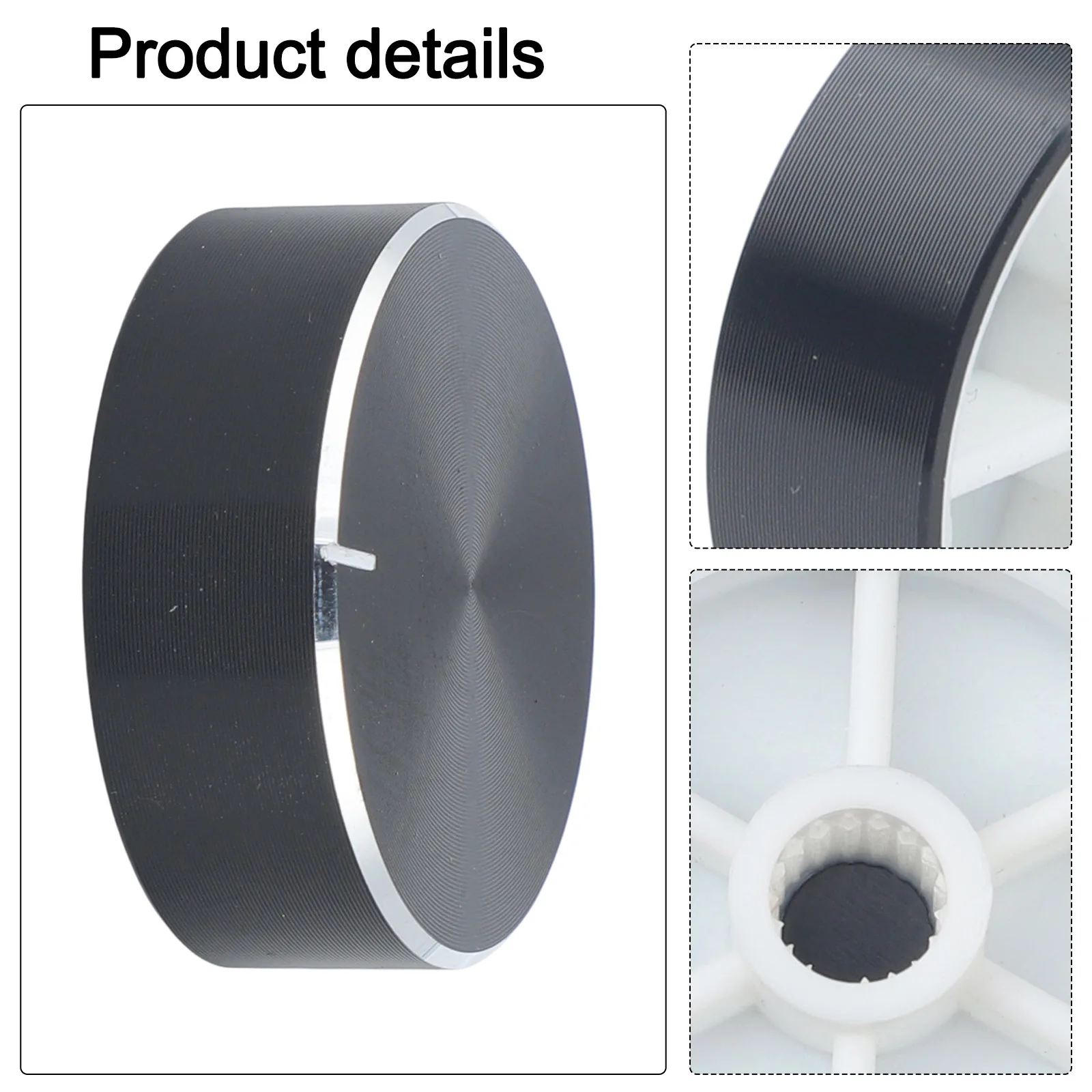 For Audio Equipment Black Potentiometer Knob Shaft Cap Precise Adjustment Panel Mount Compatible For 6mm Dia Shaft