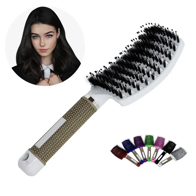 

Щетка для распутывания волос, расческа-щетка для волос, нейлоновая щетина, женская, массаж кожи головы, против клена, спутывающий тизер