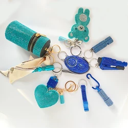 Rhinestone Bling Personal Self Defense Keychain Set 10Pcs Bulk Accessories Self Defense Keychain for Women