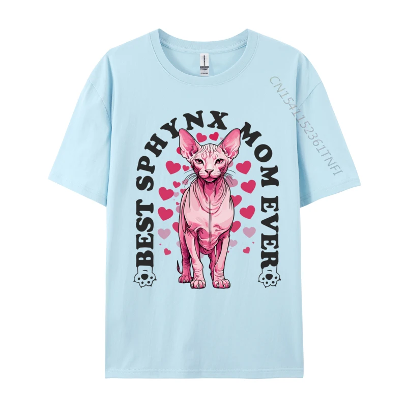 Best Sphynx Cat Mom Cute Kitten Hairless Sphinx Mother Funny Fashionable Tees On Sale Crazy All Cotton Student T Shirts Custom