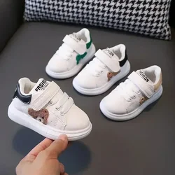 1-6 Years Old Children Autumn Sports Shoes Cat Paw Baby Girl Small White Shoes Casual Children Skate