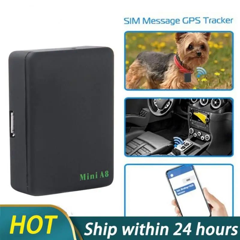 Mini A8 No GPS Tracker Locator Real Time Car Kids Pet GSM/GPRS/LBS Tracking Power Adapter With SOS Button USB Cable