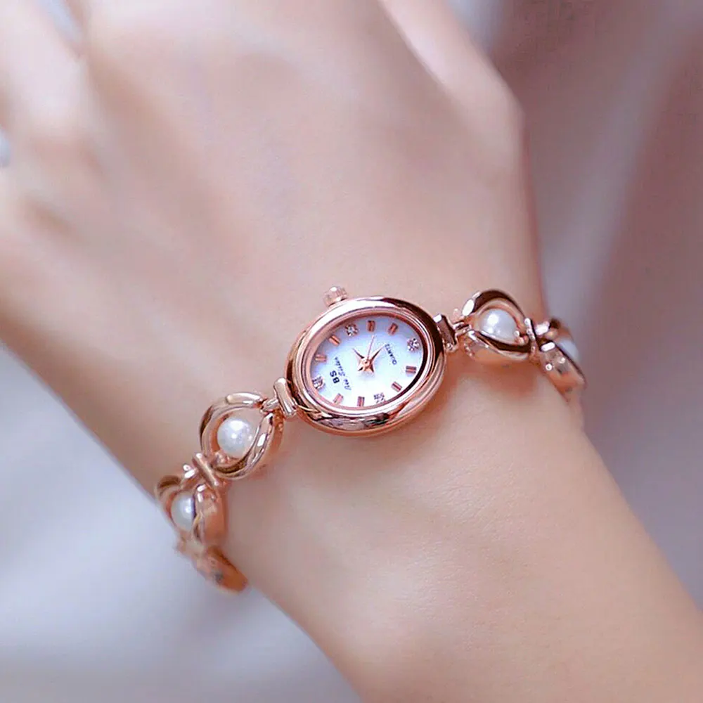 Женские часы с маленьким овальным циферблатом, серебряные кварцевые часы из натуральной руды, роскошные винтажные женские часы-браслет для женщин