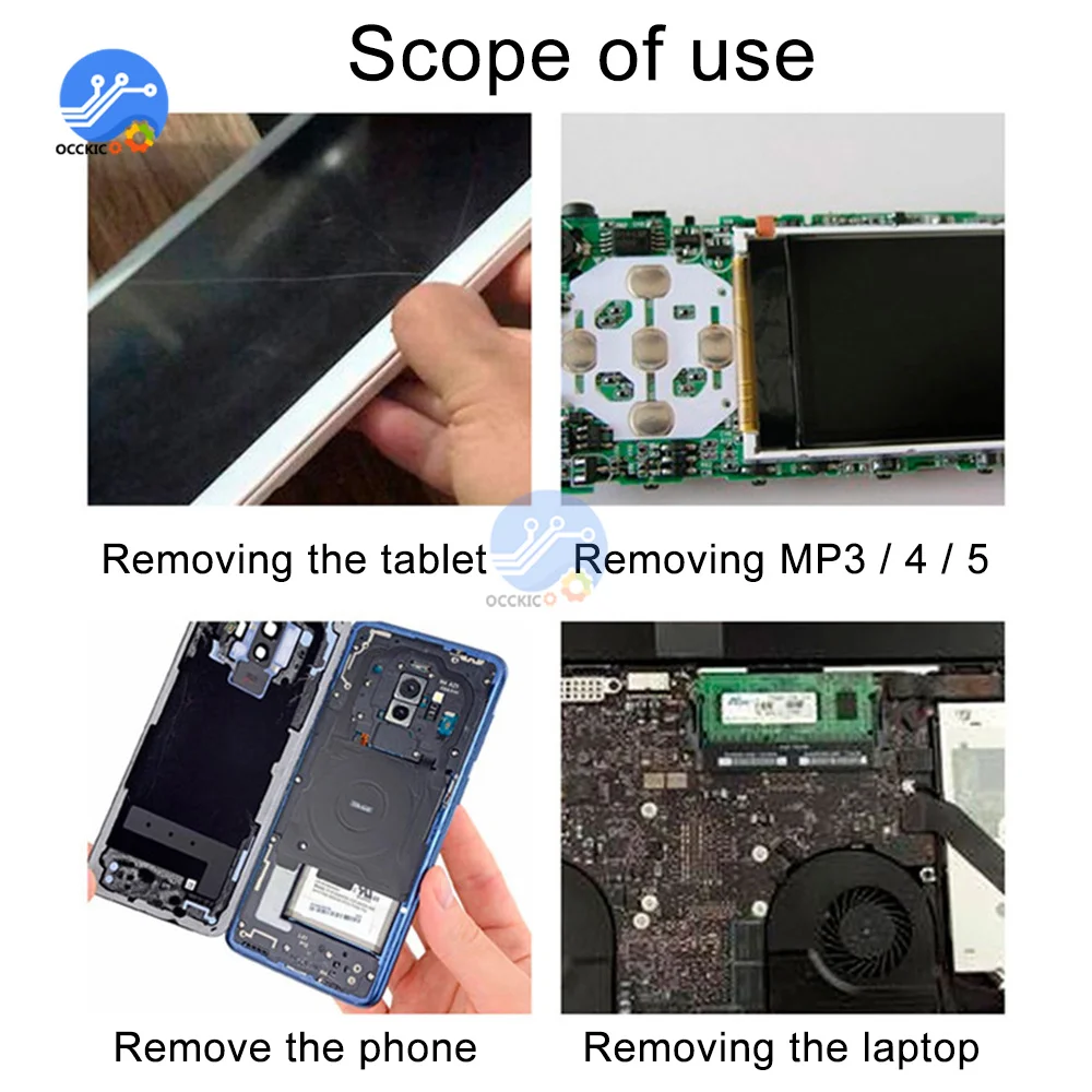 금속 지렛대 프라이 오프닝 수리 도구 키트, 휴대폰 노트북 듀얼 헤드 금속 스퍼저 홈 수공구 세트, 3 개, 6 개