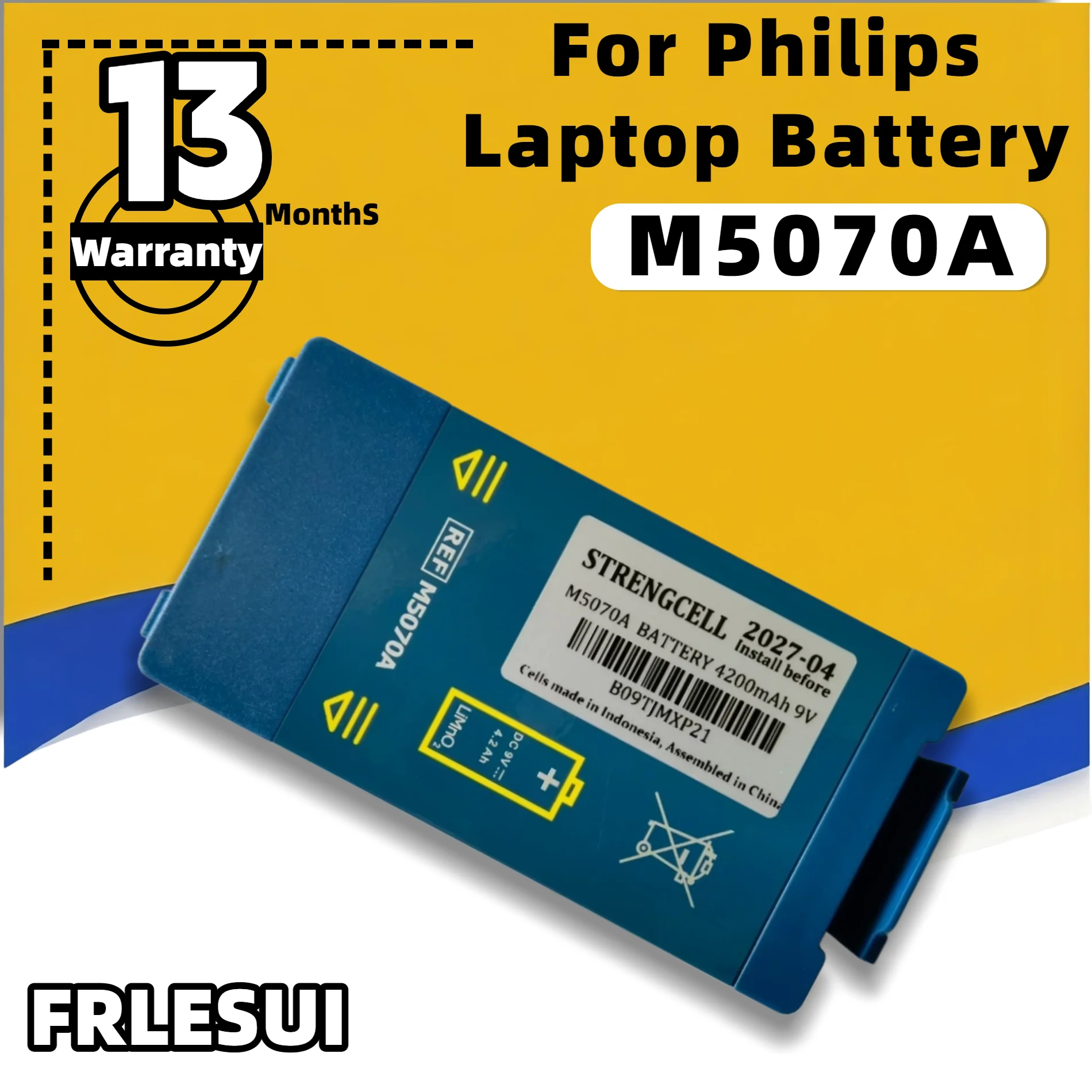 FRLESUI M5070A M5066A M5067A M5068A Medical Battery For Philips HeartStart FRx, Home Defibrillator, HS1, OnSite Series