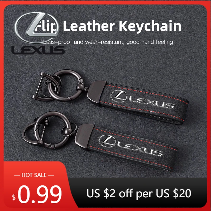 

Interior Stickers Suede Leather Car Keychain Key Ring Car Emblem Accessories For Lexus F SPORT GX460 Ct200h IS250 ES 220D IS200
