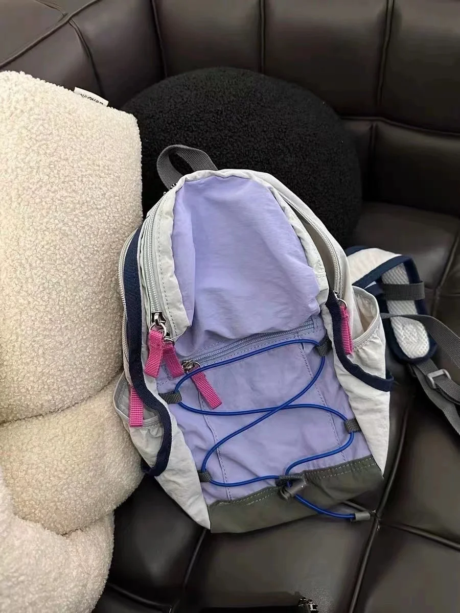 

2023 Outdoor Lightweight Climbing Bag Color Blo Bapa Cact Travel Bag Youth Nylon Pure Color Casual ex Bapa