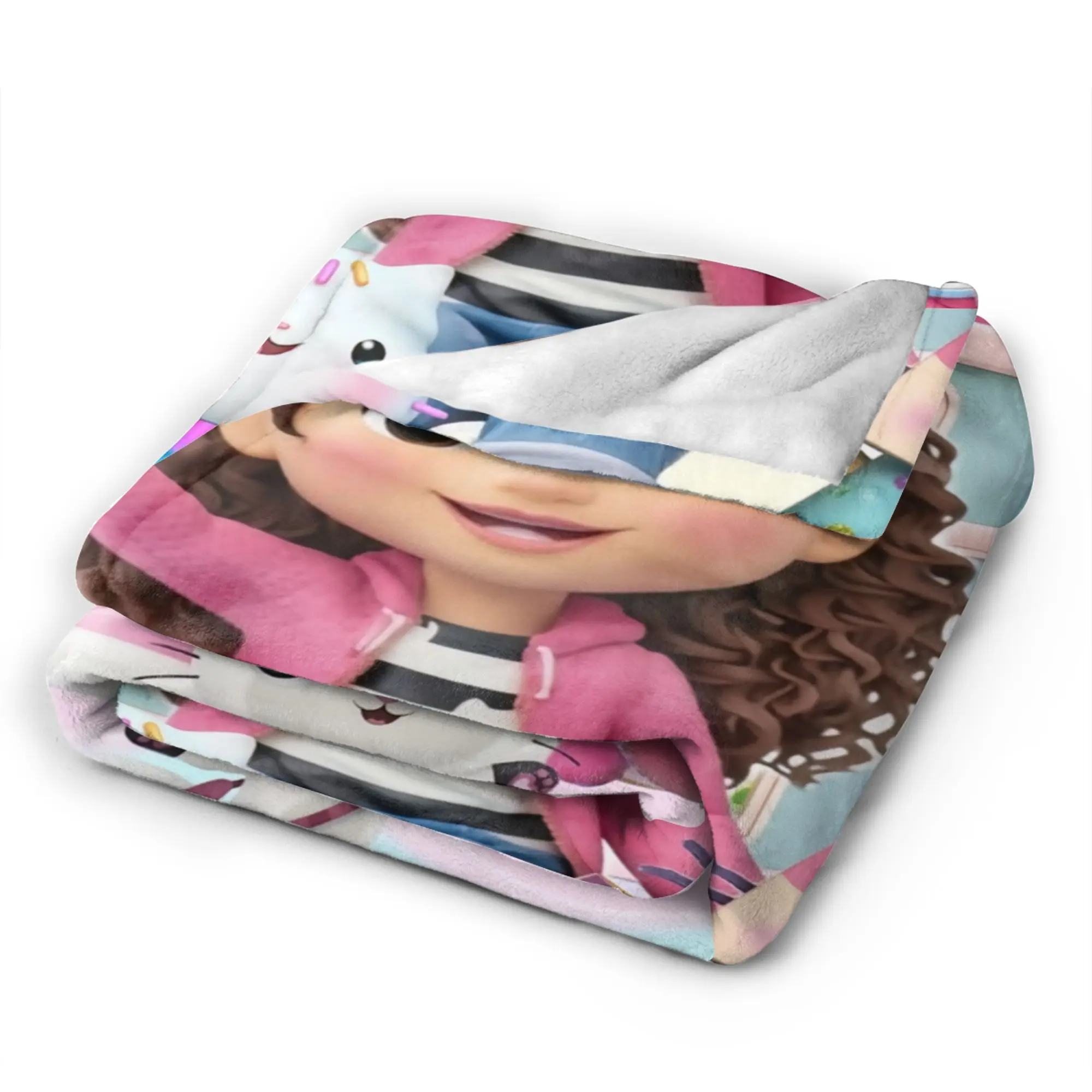 Gabbysed dollhouses Blanket  Warm Soft Funny Plush Throw Blanket For Boy Girl Outdoor Flannel Bedspread Bed Cover
