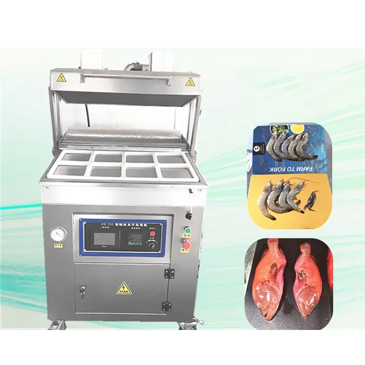 Semi- Automatic Meat Keep Fresh Vacuum Skin Packaging Food Skin Vacuum Packing Machine for Food Shrimp Fish