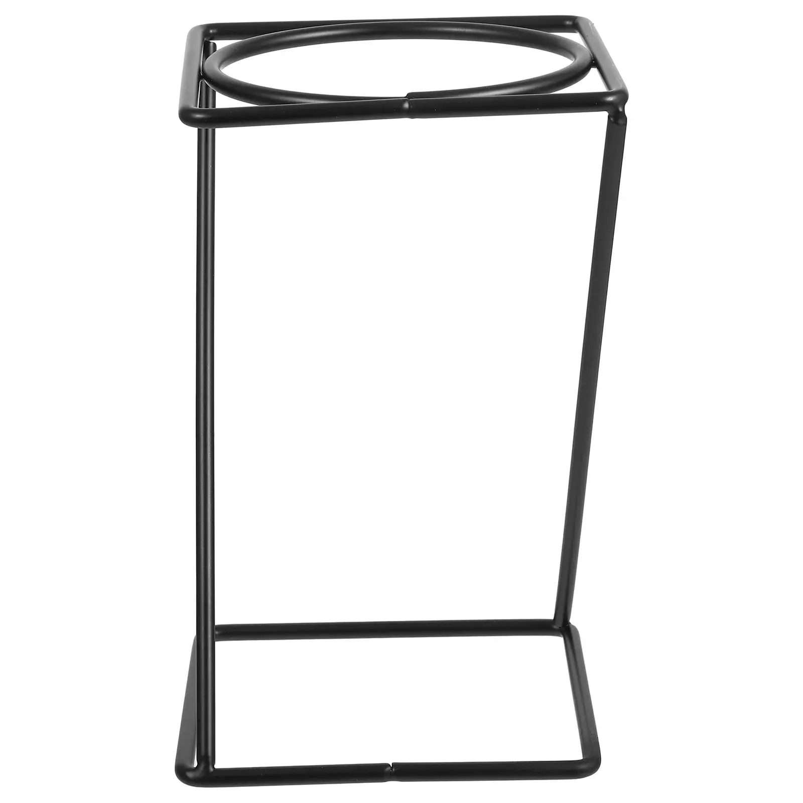 Black Metal Pizza Pan Stand Vertical Food Display Rack Dessert Tray Holder Household Supplies Buffet Risers Coffee Bar