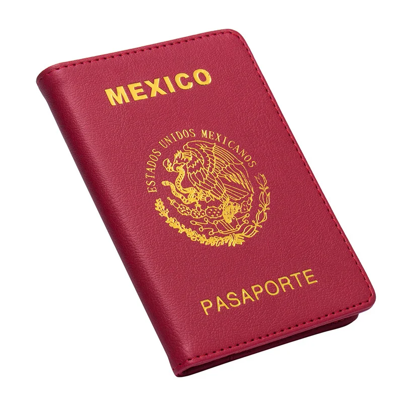 Mexican Passport Covers Pu Travel Wallet Case for Passports Credit Card Tickets Holder Cover on The Passport