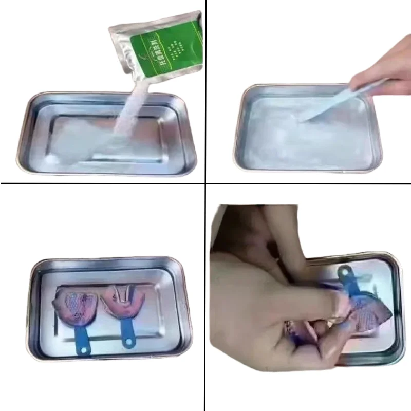 100gDental Tray Cleaner Powder Remover for Residual Impression Material Professional Lab Dissolving Agent Tray Cleaning Supplies