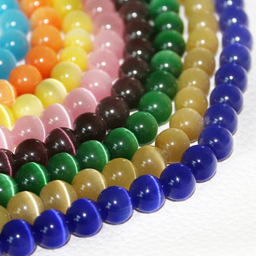 Hot Fashion New Arrival Approx 98pcs/lot Green Round Cat eyes Beads 4mm Glass Beads for DIY Women Handmade Jewelry Findings