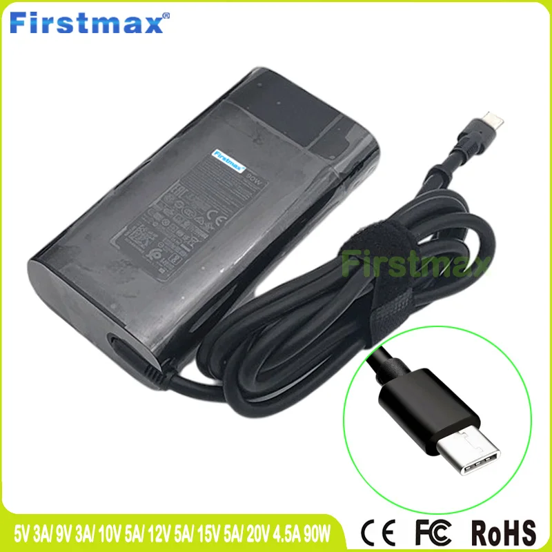 90W USB-C Type C Charger for HP Spectre 15-bl 15t-bl 15-bl000 x360 Convertible PC TPN-DA08 904082-003 ADP-90FE B  Laptop Adapter