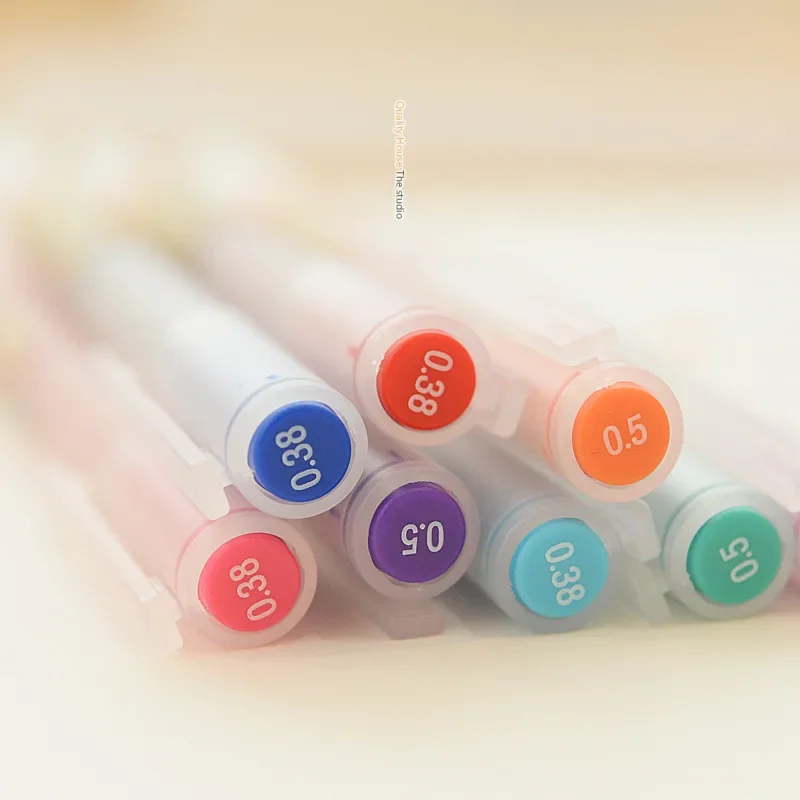 10 Pcs/Set Color Gel Pen 0.5mm 0.38mm Ink Japanese MUJIs Marker Writing Stationery Pen Style School Office Supplies 2024 Gift