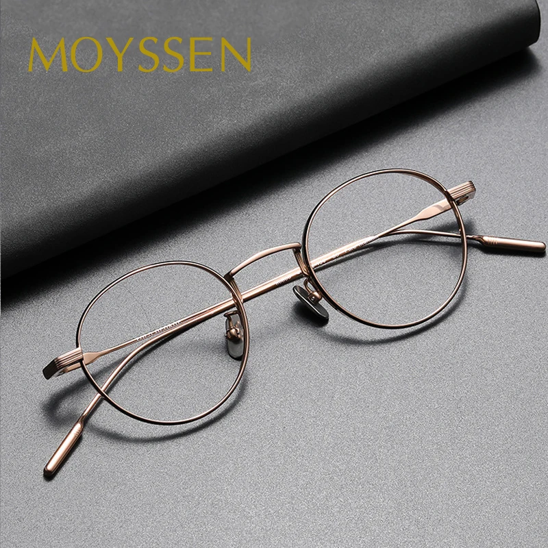 2022 Japan Brand Design Men Vintage Round Titanium Frame Optical Glasses Women Ultralight Retro Myopia Prescription Eyeglasses