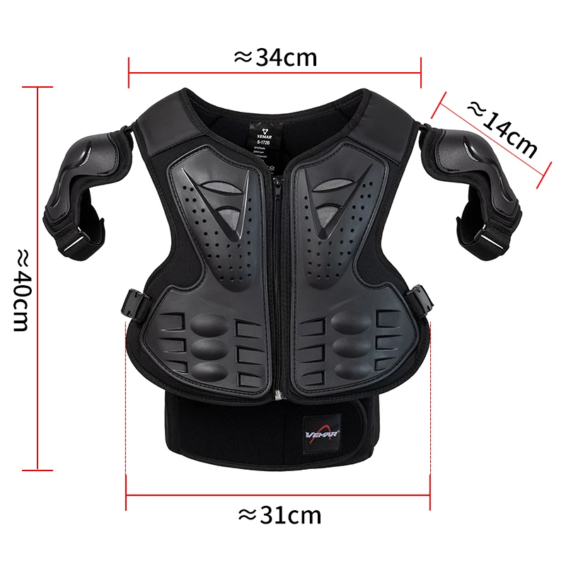 Children's Racing Motocross Armor, Kids Boys Girls Anti-Fall Bike Chest Protector Vest/Motorcycle Riding Protective Equipment view 5