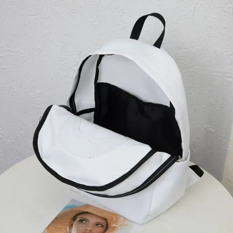 أطفال هالوين الاشياء الأطفال حقيبة الموضة أبيض وأسود حقيبة مدرسية شبح طباعة بوتيك المراهقين في الهواء الطلق على ظهره #5