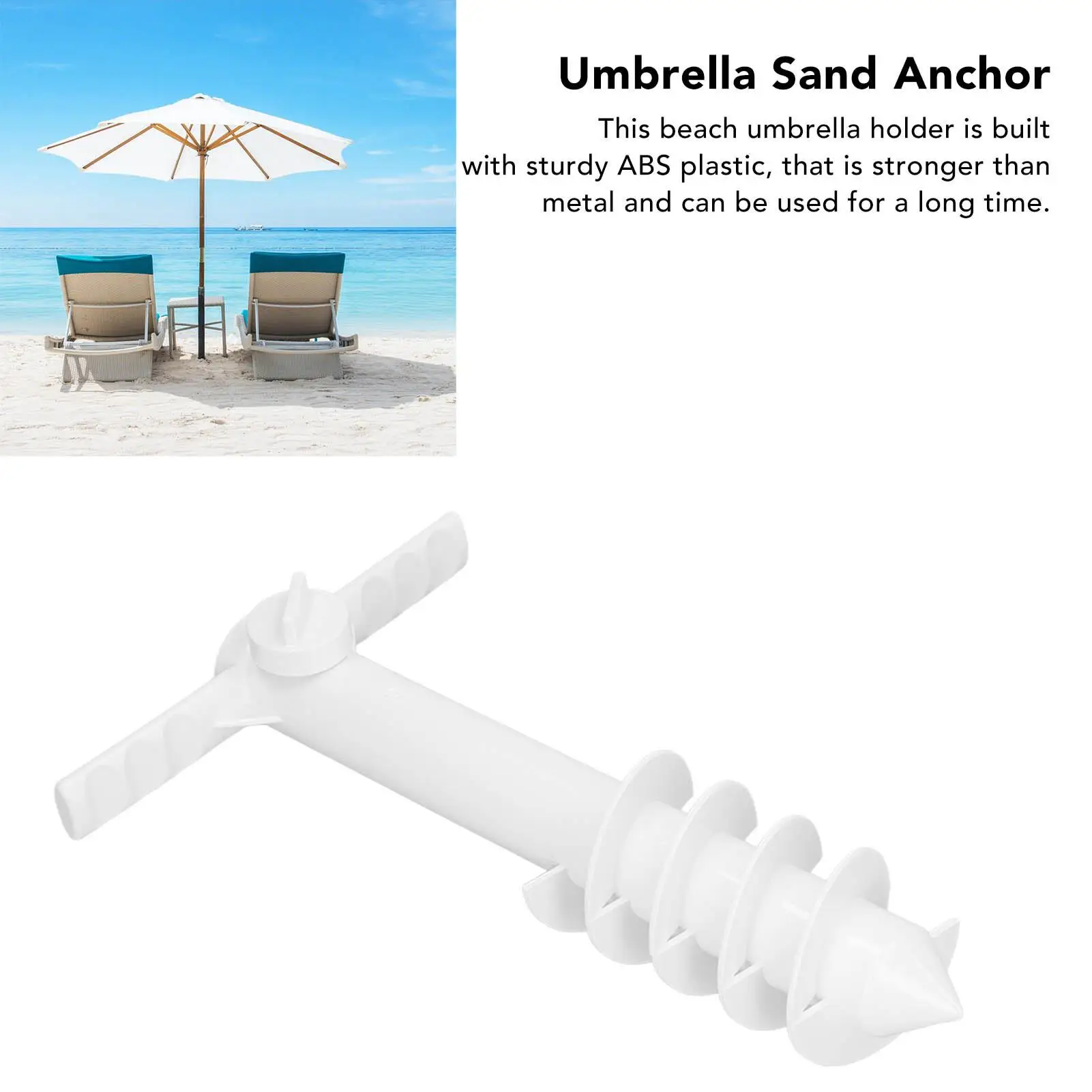 Portable Beach Umbrella for sand Anchor  - Lightweight  Stable Stand for sand & for water Use