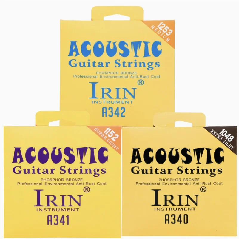 IRIN 6 Strings Acoustic Guitar Strings Hexagonal Alloy Core Phosphor Bronze Wound Perfect Intonation Guitar Parts Accessories