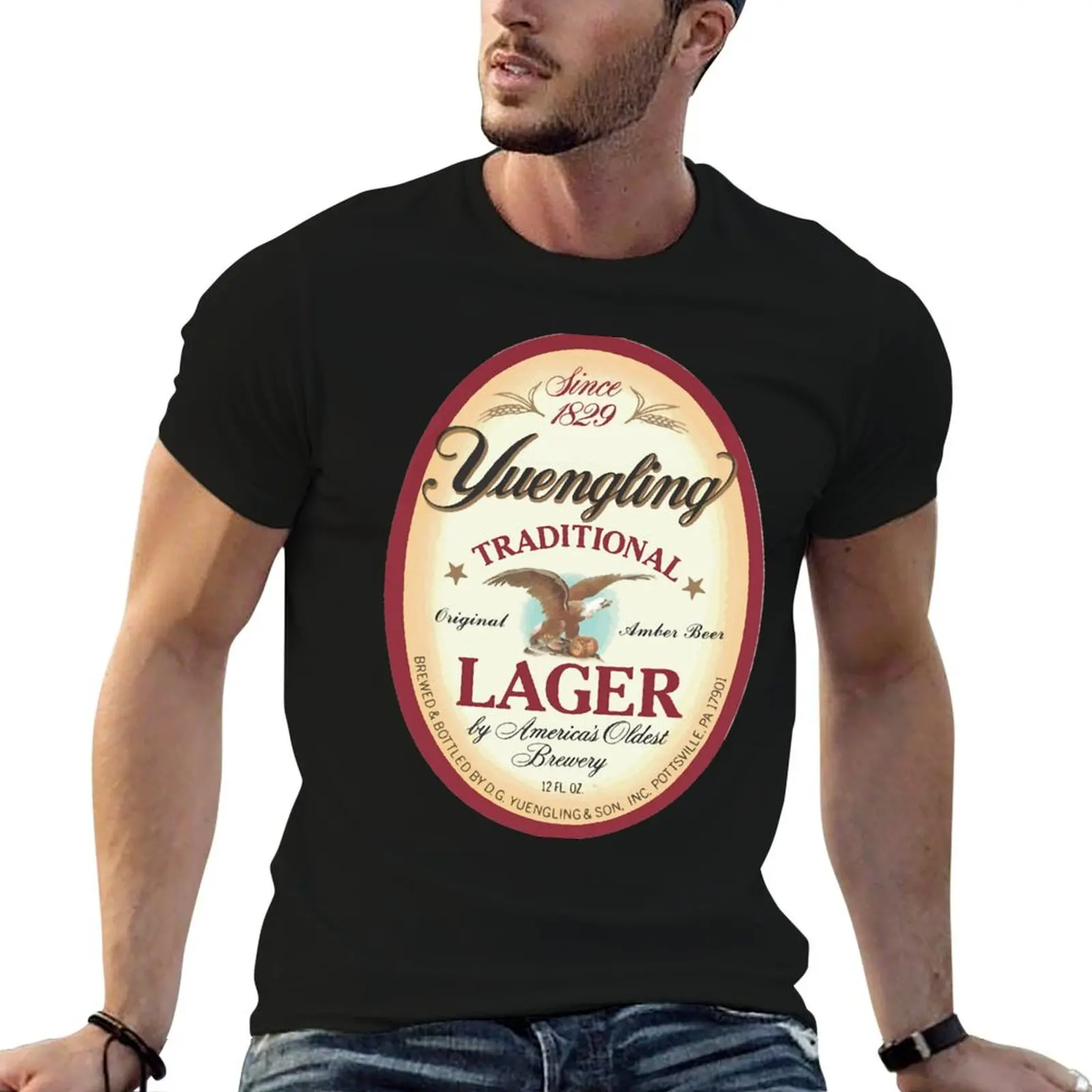 Official Merchandise yuengling lager T-Shirt Simple Casual Short Sleeve Cotton T-Shirt